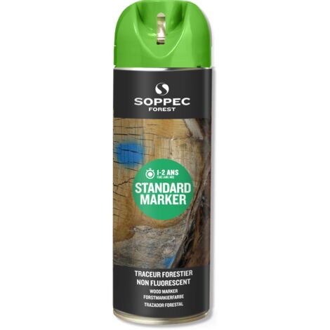 Bombe de peinture - Traceur forestier SOPPEC non fluorescent vert 1-2 ans standard marker - 131905