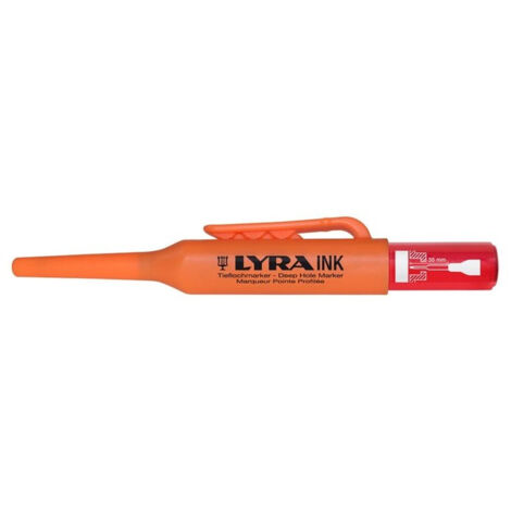 Marqueur pointe profilée rouge 1 mm – Encre résistante à l'eau – Traçage précis sur papier, métal, bois et plastique – Lyra