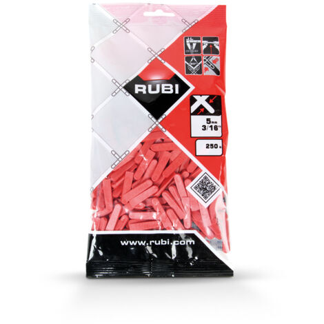 Rubi – Cale 5 mm pour carrelage – 250 unités – Matériau haute qualité sans impuretés – Ajustement facile – 2396