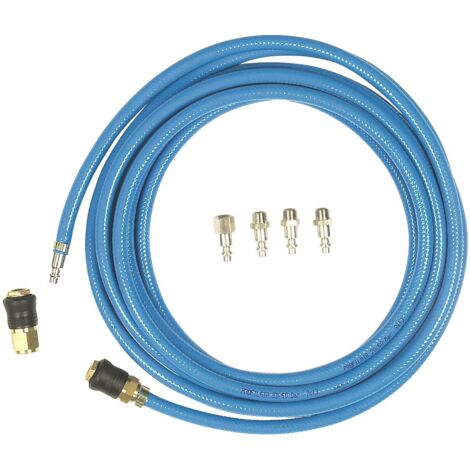 Rallonge tuyau air comprimé raccords rapides 20 bar 8x14mm 20m avec 5 raccords rapides STILKER - 06498 (1/2)