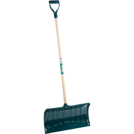 Pelle poussoir en polypropylène 53 cm – Long manche ergonomique 117 cm – Pour déneigement efficace – Fabrication française – Forges De Magne