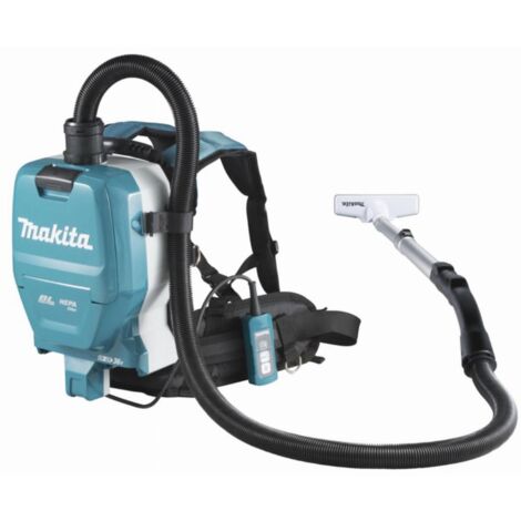 Makita – Aspirateur dorsal 36V sans fil – Moteur sans charbon – Filtre HEPA – 3 puissances d'aspiration – Tube télescopique – DVC261ZX14