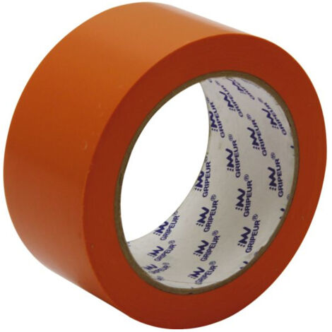 Scotch PVC orange 48 mm x 33 m – Adhésif pour panneaux d'isolation – Résistance à la rupture 5,3 kg/25 mm – Température d'utilisation > +15°C – Lima