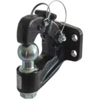 Crochet d'attelage mixte 3,5T – 4 trous 17mm entraxe 90x40mm – Charge de traction 3500kg – Système de verrouillage par goupille – Al-Ko