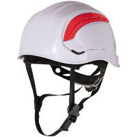 Delta Plus – Casque de chantier ventilé blanc norme EPI – Conception légère en ABS – Système de serrage ROTOR® – GRAWIBCFL