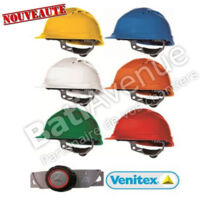 CASQUE DE CHANTIER VENTILÉ JAUNE SERRAGE CRÉMAILLÈRE DELTA PLUS - D020QUARUP4JA