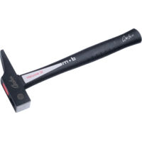 Marteau de menuisier tête acier C45E, table plate et panne mince, manche carbon souple, dimensions 8,5 × 1,6 cm