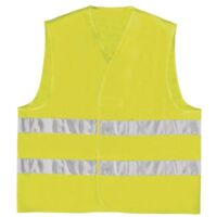 GILET DE SIGNALISATION DELTA PLUS POLYESTER BANDES PARALLELES JAUNE GILP2- GILP2JA0 52/54 (L)