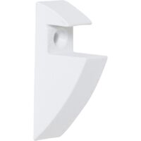 Mottez – Équerre de fixation express tablette 18mm blanche – Supporte jusqu'à 15 kg – Pour tablettes jusqu'à 25 cm de profondeur - B218VBC