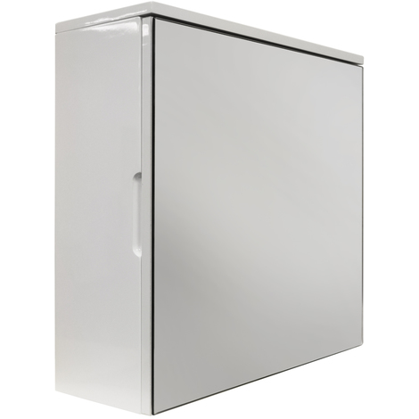 Cube High Gloss Square Mirror Bathroom Wall Storage Cabinet White Ba57180