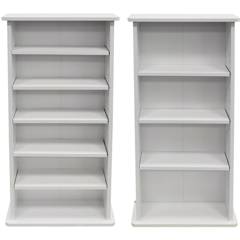 Chak 222 Cd Or 104 Dvd Blu Ray Media Storage Shelf Unit White