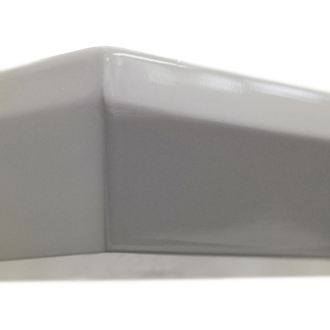OLIVER Bevelled 18inch 46cm Floating Wall Shelf White