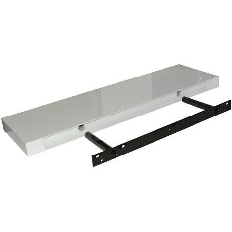 Wall Mounted 70cm Floating Shelves - Pack of Two - White