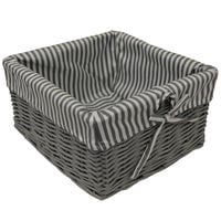 DOUBLE - Storage / Shoe Storage Bench with Two Drawers and Baskets - White / Grey