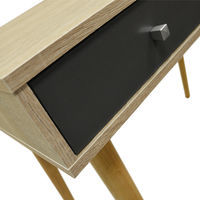 INDUSTRIAL - 1 Drawer Office Computer Desk / Dressing Table - Oak / Grey - Oak / Grey