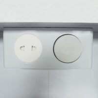 WATSONS -Double Mirror Bathroom Cabinet Led Lights - White / Silver - White / Silver