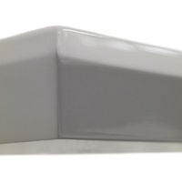 OLIVER - Bevelled 3ft / 91cm Floating Wall Shelf - White - White