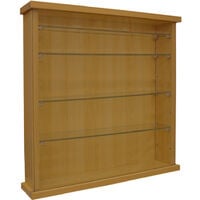 COLLECTORS - Wall Display Cabinet With Four Glass Shelves - Beech - Beech