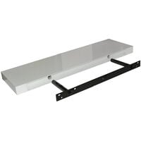 Wall Mounted 70cm Floating Shelves - Pack of Two - White - White