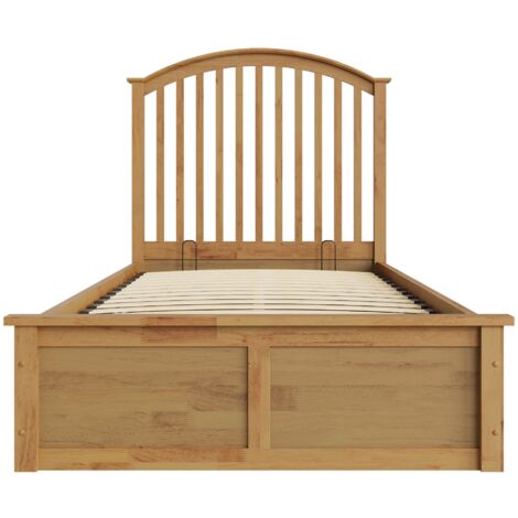 GFW Madrid Wooden Ottoman Storage Bed Single Oak