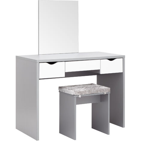 GFW Elizabeth Dressing Table Set Grey
