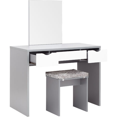 GFW Elizabeth Dressing Table Set Grey
