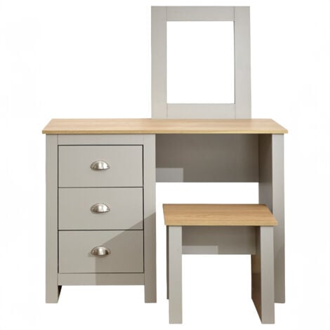 GFW Lancaster Dressing Table Set Grey