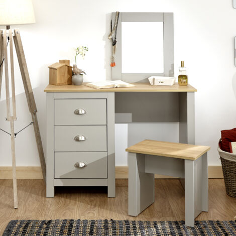 GFW Lancaster Dressing Table Set Grey