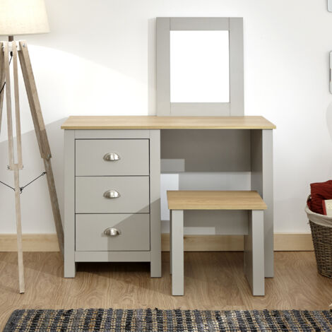 GFW Lancaster Dressing Table Set Grey