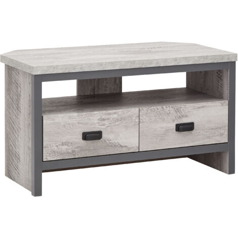 GFW Boston Corner TV Unit Grey