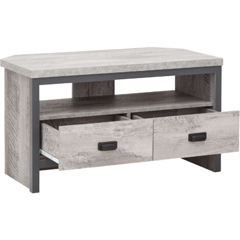 GFW Boston Corner TV Unit Grey