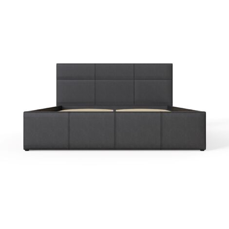 GFW End Lift Ottoman Storage Bed Double Black