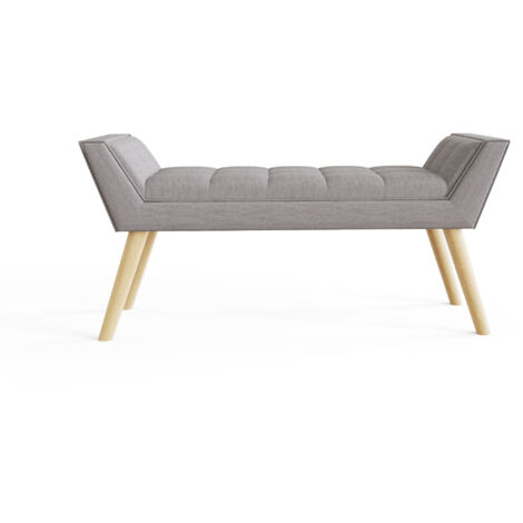 GFW Milan Ottoman Storage Bench Grey