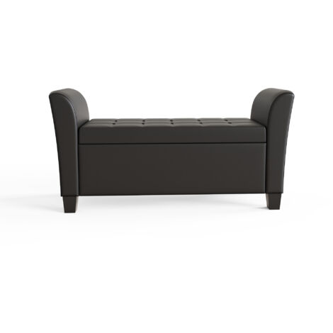 GFW Verona Upholstered Window Seat Black