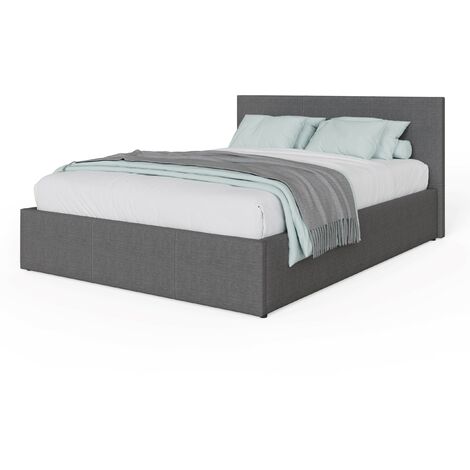 GFW End Lift Ottoman Storage Bed Double Grey