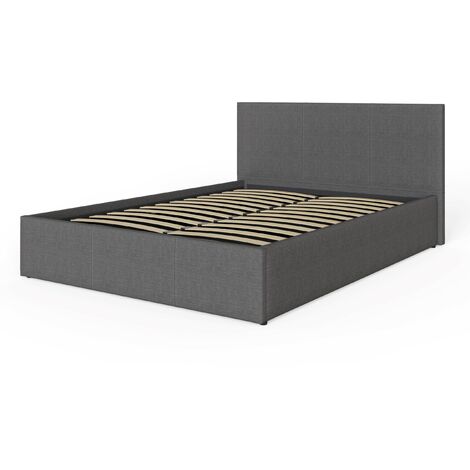 GFW End Lift Ottoman Storage Bed Double Grey