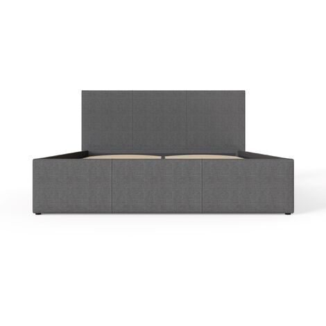 GFW End Lift Ottoman Storage Bed Double Grey