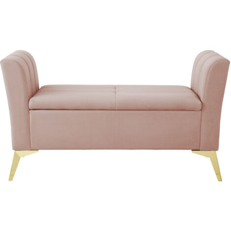 GFW Pettine Ottoman Storage Bench Blush Pink