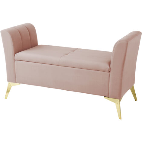 GFW Pettine Ottoman Storage Bench Blush Pink