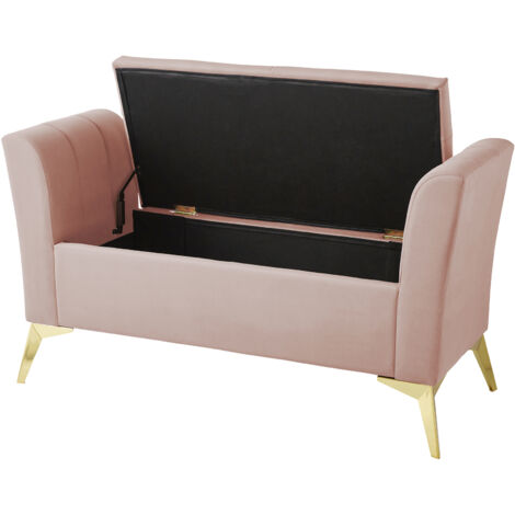 GFW Pettine Ottoman Storage Bench Blush Pink