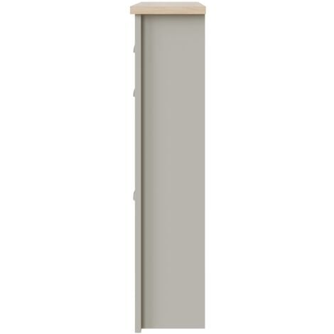 GFW Lancaster 2 Door 1 Drawer Shoe Cabinet Grey