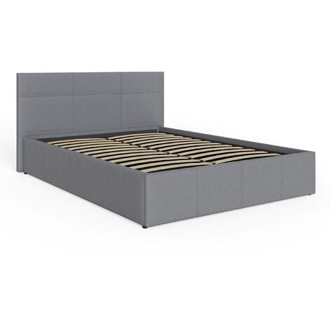 GFW Side Lift Ottoman Storage Bed Small Double Grey