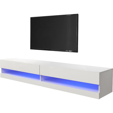GFW Galicia Wall TV Unit with LED White