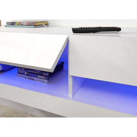 GFW Galicia Wall TV Unit with LED White