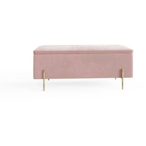 GFW Mystica Ottoman Storage Bench Blush Pink