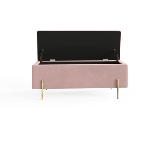 GFW Mystica Ottoman Storage Bench Blush Pink
