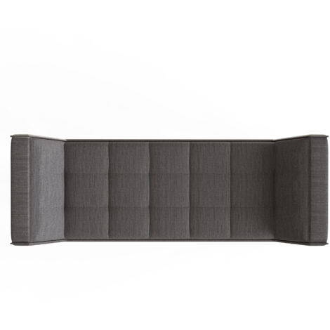 GFW Milan Ottoman Storage Bench Dark Grey