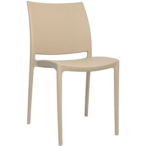 Silla de comedor Altea en plástico color beige modelo confort (1/5)