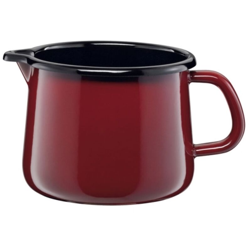 Riess Set Pentole Smaltate NOUVELLE 5 Pezzi – Rosso Extra Forte, Con Coperchi In Vetro, Adatte A Induzione - 6