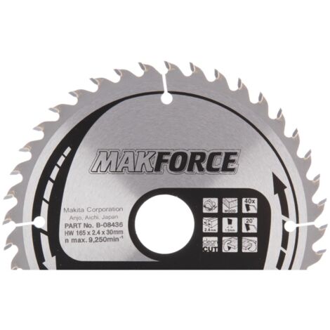 Makita Sägeblatt B-32116 – 165 X 30 Mm, 10 Zähne, Für Holzbearbeitung, MakForce Serie – Passend Für Makita Und Andere Maschinen